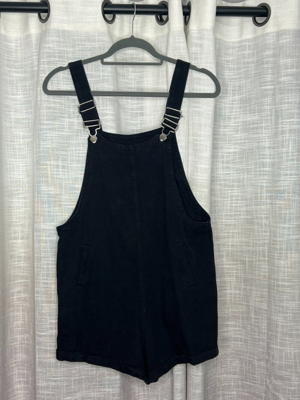 Black Overall Shorts